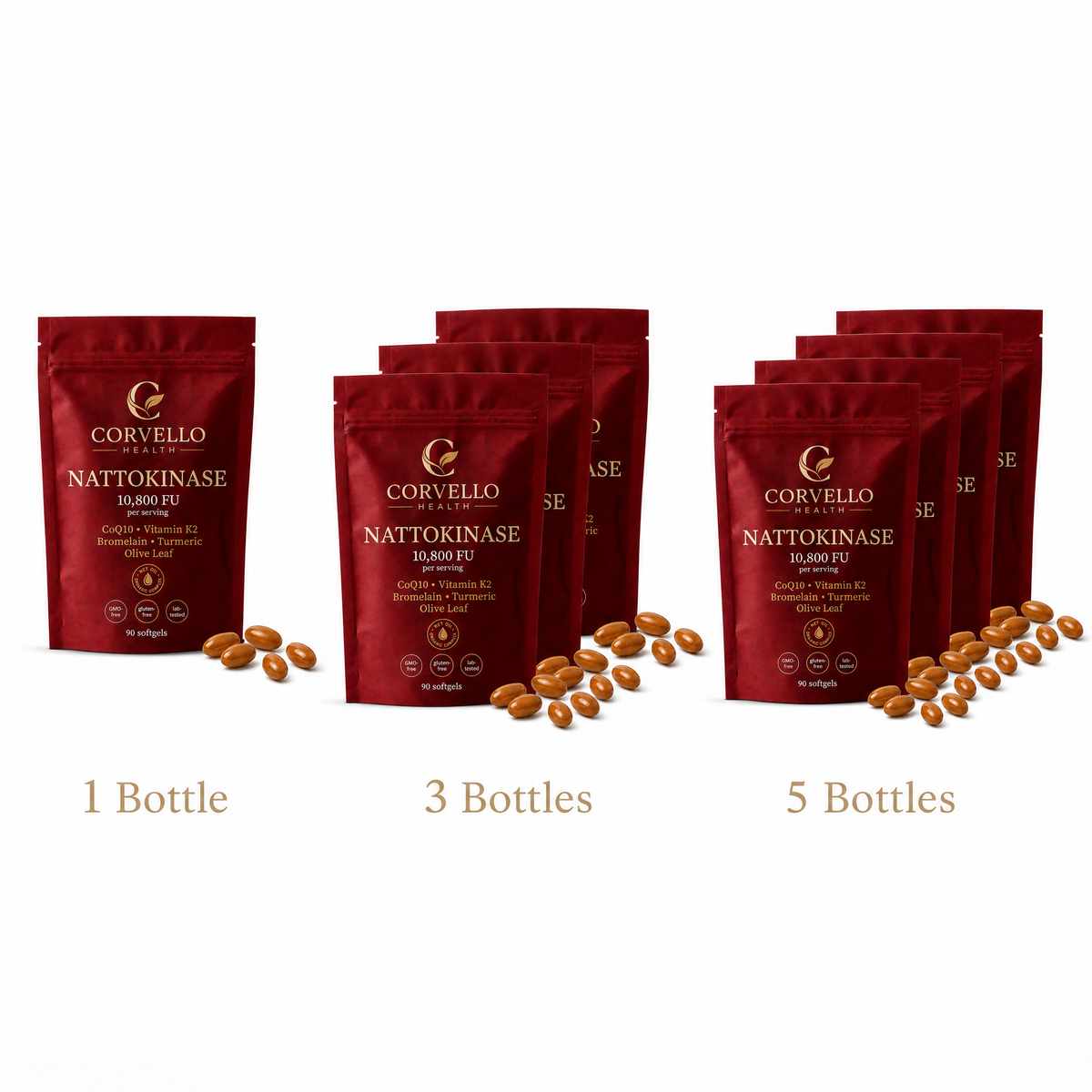 Corvello Health Nattokinase bundle options